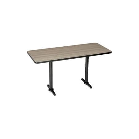 National Public Seating Interion Bar Height Breakroom Table, 72"L x 36"W x 42"H, Charcoal 695848CL